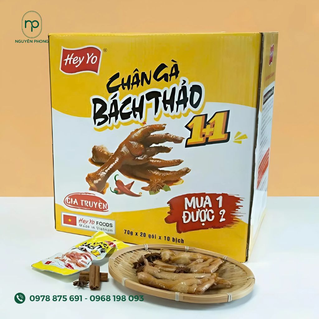 Hộp giấy đựng chân gà Bách Thảo